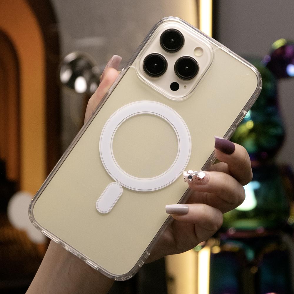 Transparent Magnetic Wireless Charging Phone Case For iPhone 16 15 14 13 12 11 Pro Max XR X/XS XSMax