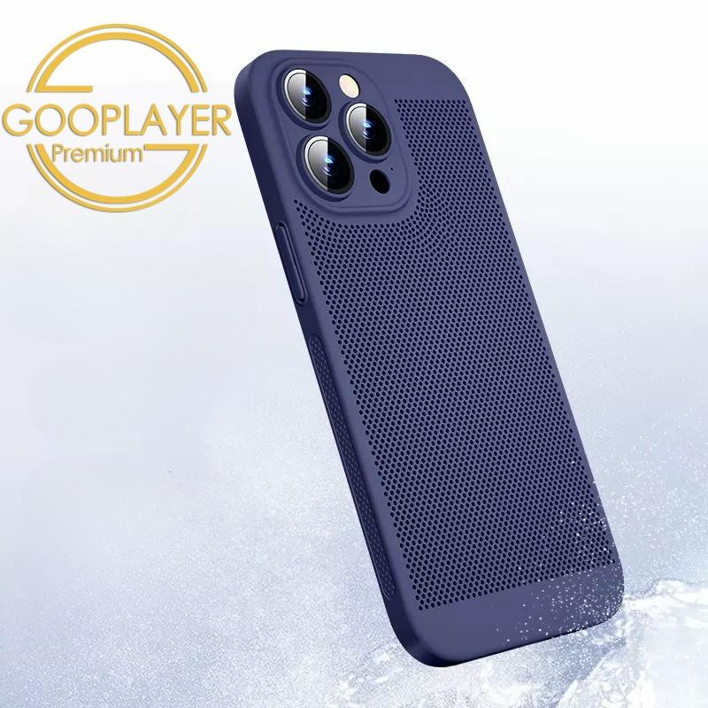 For iPhone 16 15 14 13 Pro Max Phone Case, Ultrathin Cooling PC Luxury Built-in Camera Protector Heat Dissipation Hard Full Cover