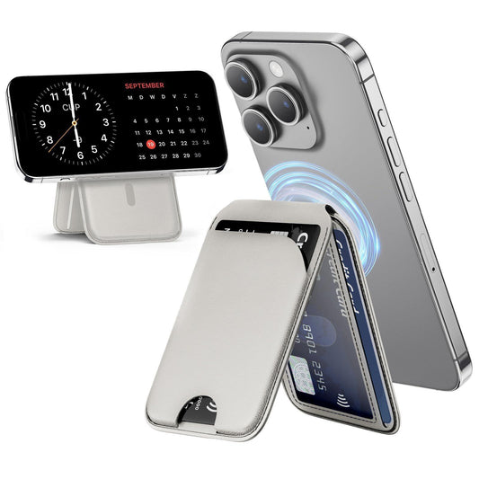 Strong Magnetic Leather Flip Wallet Card Bag Kickstand for Magsafe Holder For iPhone 16 15 14 13 12 For Samsung S25 S24 S23 Universal Phone Accessories