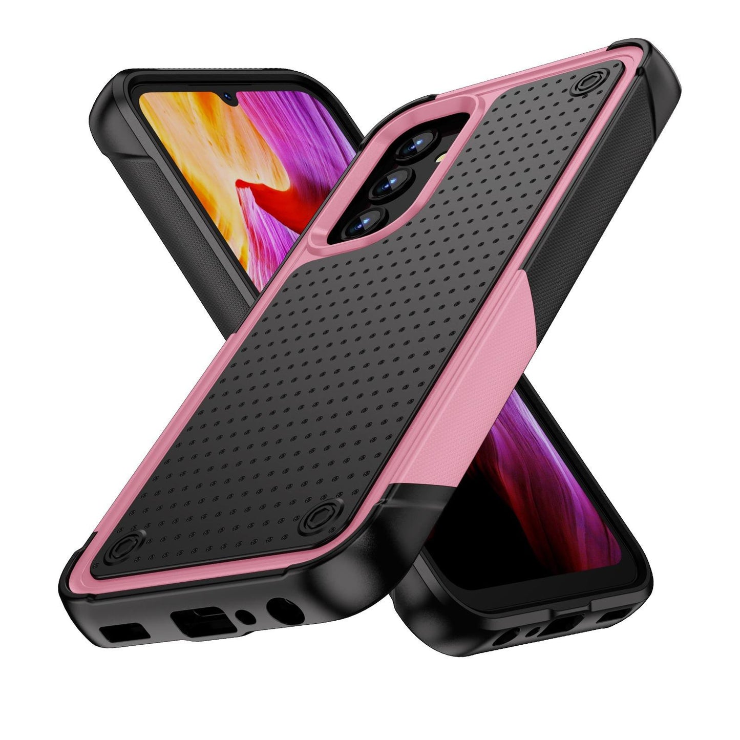 Anti-Dust Fall Heavy Duty Protection Shockproof Phone Case for Samsung S25Ultra S24 S23FE S23 S22 A14 A15 A54 A53 Hard Full Cover