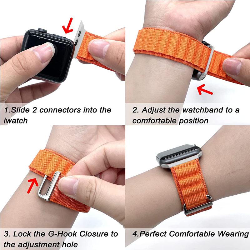 Bracelet boucle alpine pour bracelet de montre Apple 49 mm 44 mm 40 mm 45 mm 41 mm 42 mm 38 mm bracelet iWatch Ultra série 7 6 5 3 se 8