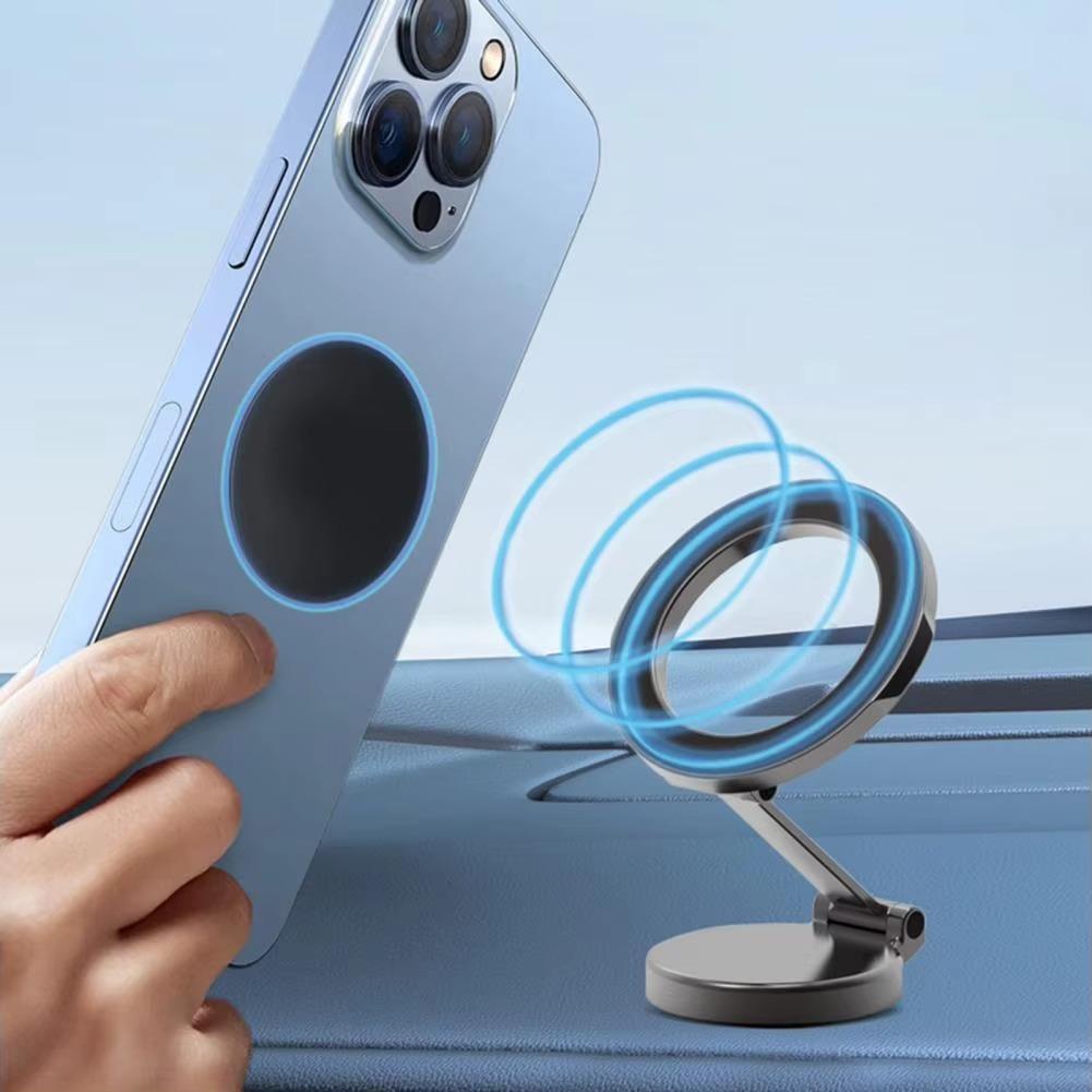 Car Magnetic Phone Holder Strong Magnetic Car Mount All-metal Magnetic Car Phone Holder 360 Degree for Auto for Hands-free