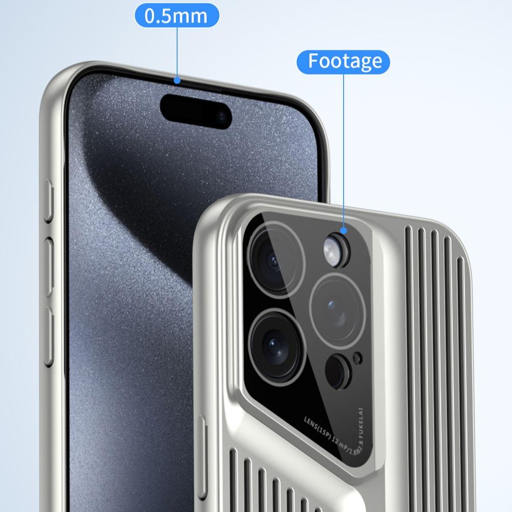 Premium Cooling PC Blade Point Len Protector Shockproof Phone Case For iPhone 16ProMax 15 14 13 12 11 Hard Full Cover