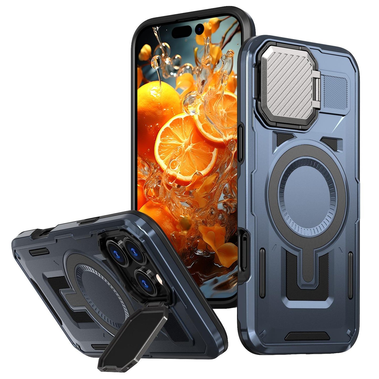 Anti-Dust Matte Anti-Fall Heavy Duty Protection Shockproof Strong Magnetic Phone Case With Camera Kickstand for iPhone 16ProMax 16 15 14 13 12 11 XR Bumper Hard Full Cover