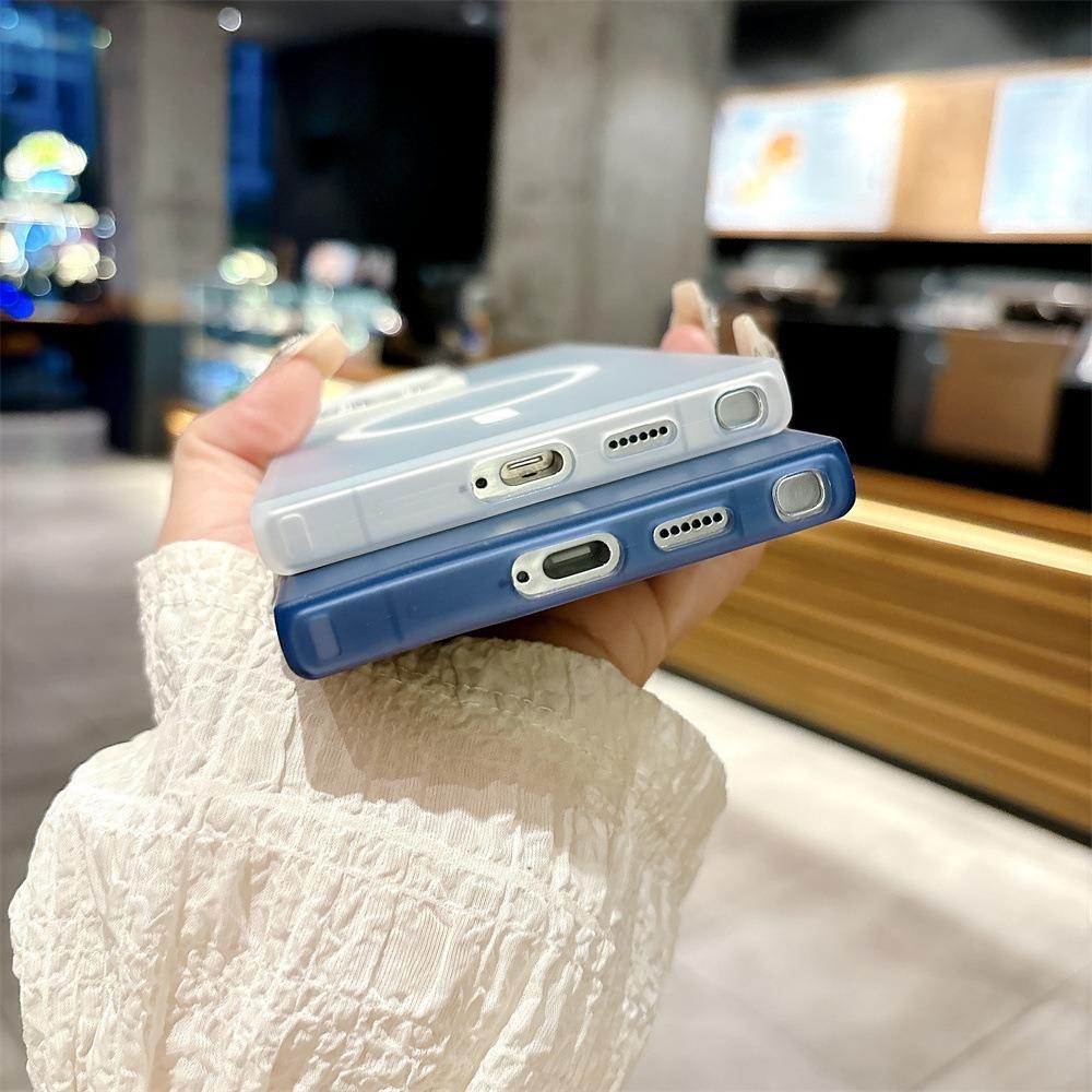 For Samsung A16 A14 A24 A34 A35 A52 A53 A54 A55 A73 A72 Phone Case, Laser Magnetic Gradient Color Acrylic Slim, Full Camera Protection Support Wireless Charging Non-Yellowing Hard Cover