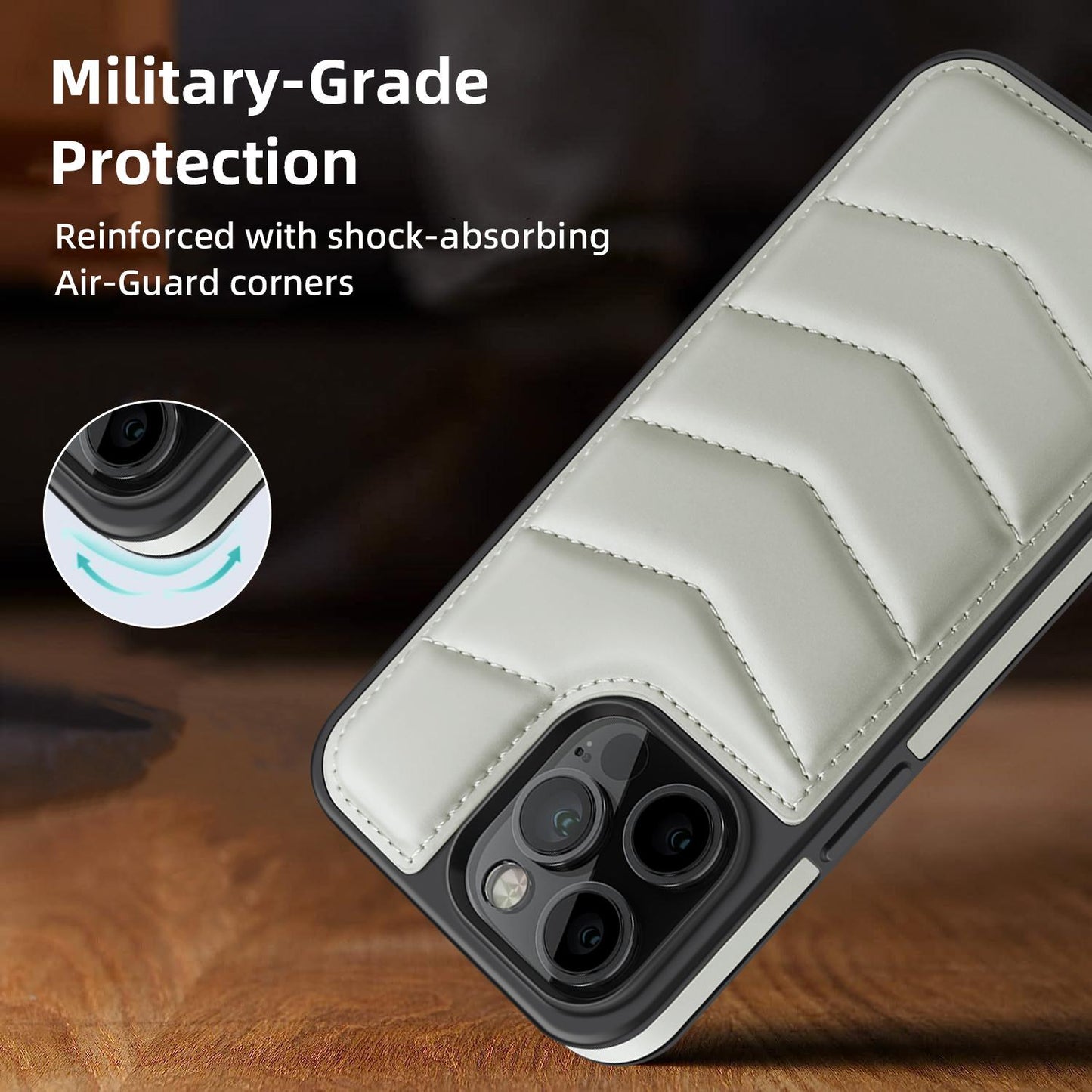 Wave Down Jacket holder Phone Case For iPhone 11 12 13 14 15 Pro Max Plus For Magsafe Wireless charging Shockproof Phone Cover