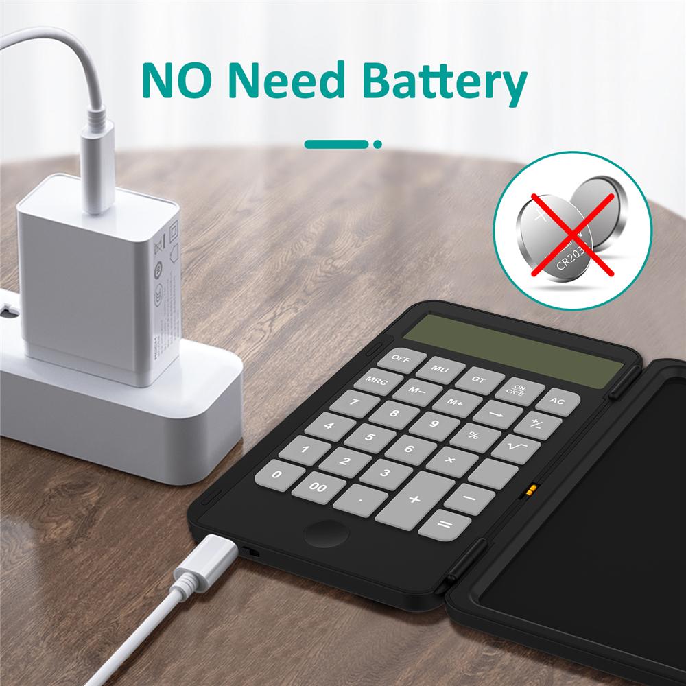 6.5 inch Calculator Writing Tablet Portable Smart LCD Graphics Handwriting Pad Board drawing tablet paperless with rechargeable Drawing Pad Painting Electronics Tools
