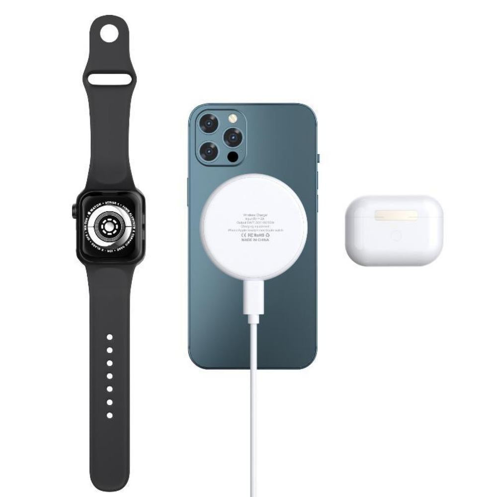15W 3 in 1 Magnetic Wireless Charger Pad Stand for iPhone 16 15 14 13 12 Pro Max Fast Charging Dock Station for Apple Watch for AirPods