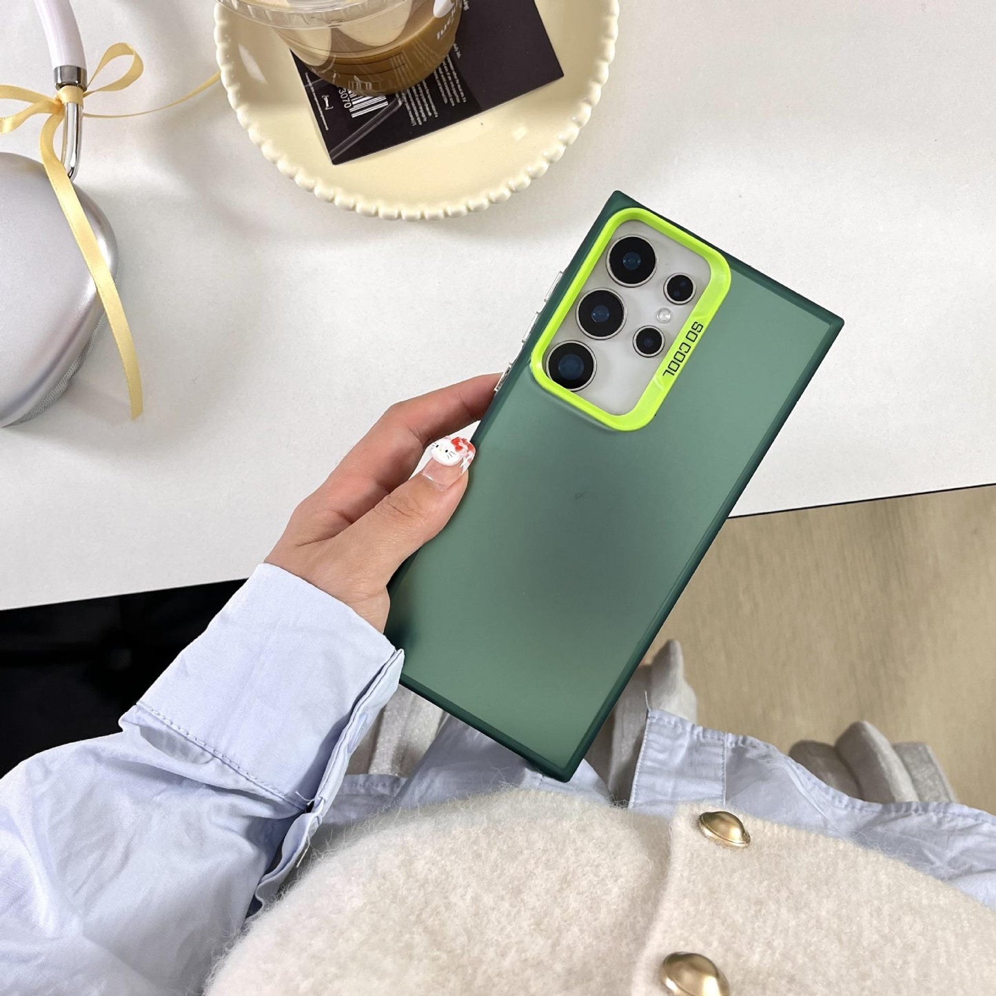 Colorful Acrylic Shiny Side Plating Slim Phone Case For Samsung S25 S24 S23 S22 S21 Note20 A15 A16 A25 A26 A35 A36 A54 A55 A56 Shockproof Hard Full Cover