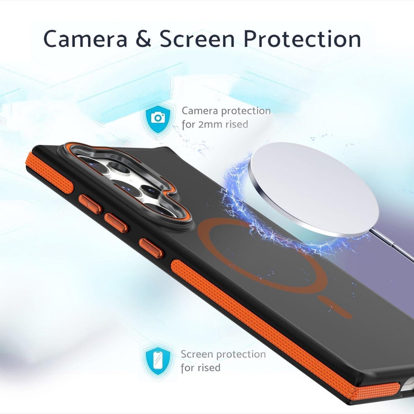 For Samsung S25Ultra S25 S24 S23FE A15 A14 A25 A24 A34 A35 A54 A55 Strong Magnetic Phone Case, Metal Camera Kickstand Protection, Elegant Matte Case Shockproof Bumper Hard Full Cover