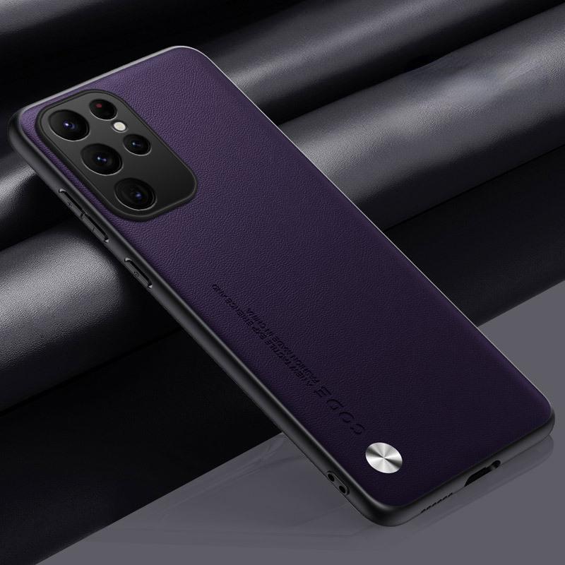 For Samsung S23 S22 S21 Plus Ultra Case, Leather Luxury Elegant Case Camera Protection Shockproof Hard Cover