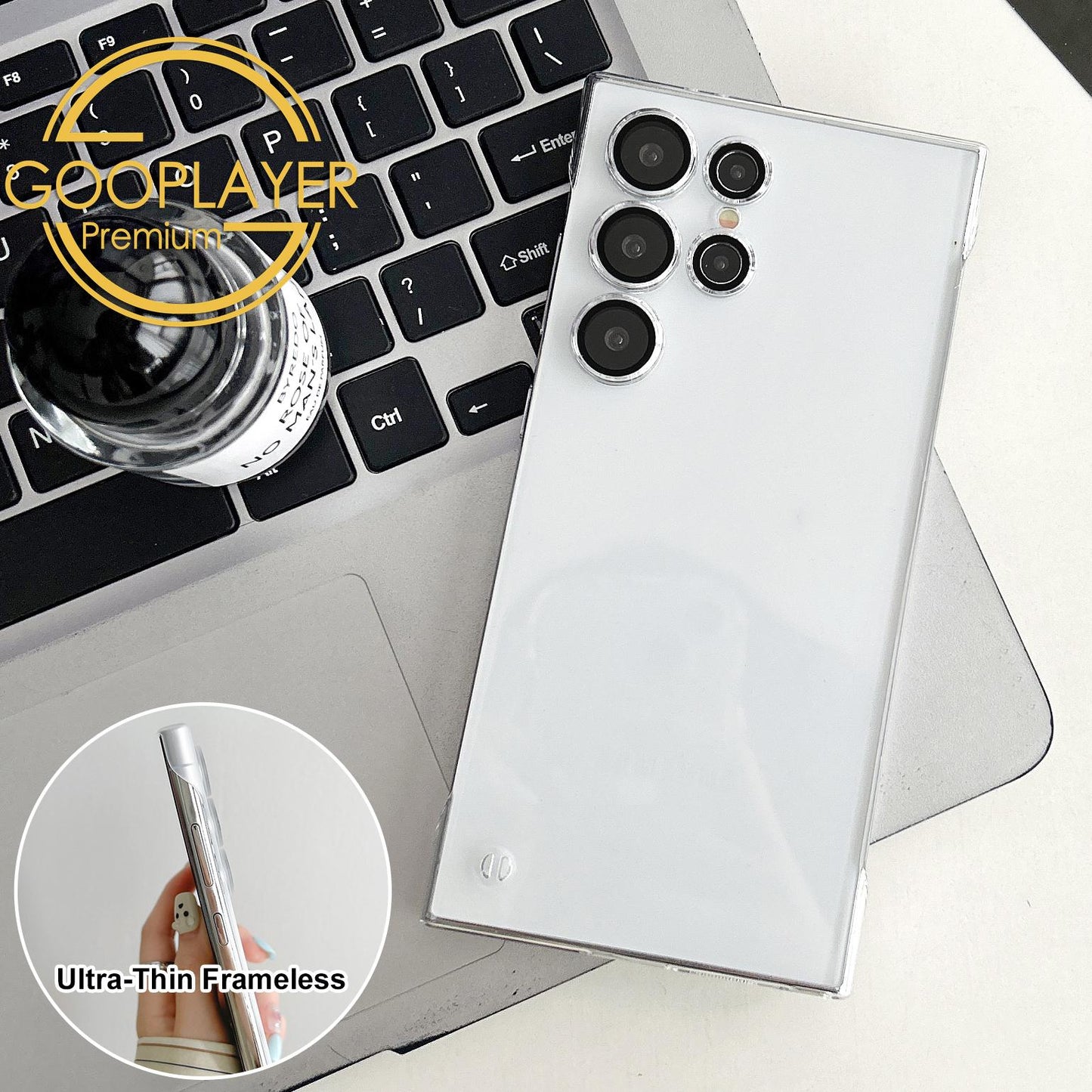 For Samsung S24Ultra S24Plus S24 S23Ultra S22Ultra Phone Case, Ultrathin Frameless PC Hard Matte Clear High Transparency Full Cover