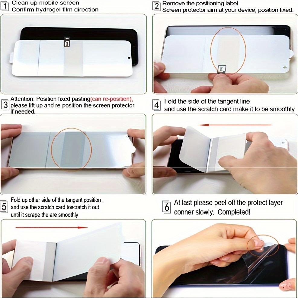3pcs Full Cover Soft Hydrogel Film For Samsung S25 S24 S23 S22 S21 Note20 A16 A15 A25 A35 A55 A06 Screen Protector For A55 A54 A35 A34 A25 A24 A15 A14 Protective Film (Not Tempered Glass)