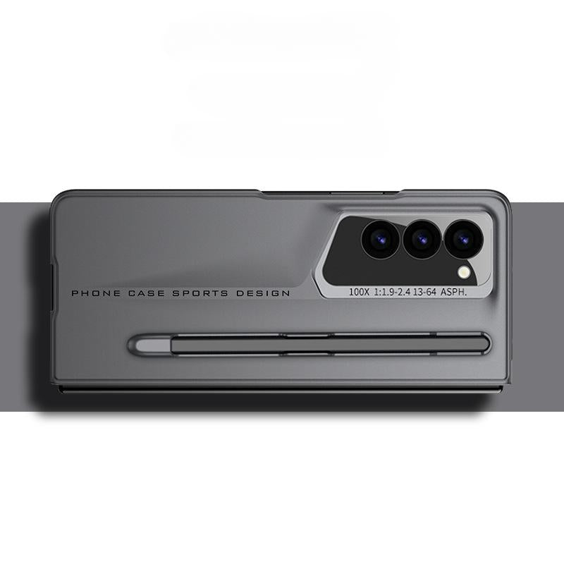 Pour Samsung Z Fold6 Case, Blade Point Men Matte Business Case avec fente pour stylo, étui de téléphone élégant de luxe Protection de l'appareil photo Coque rigide antichoc
