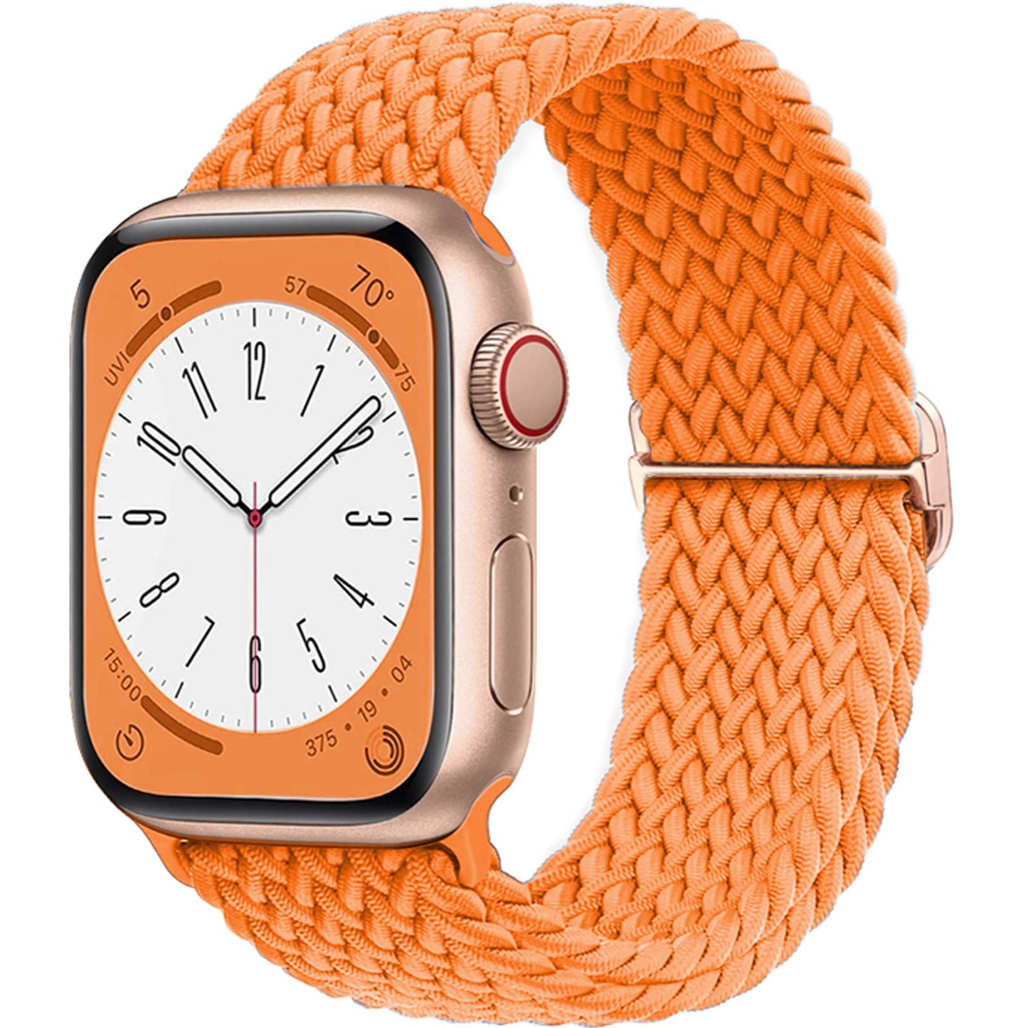 Boucle solo tressée pour bracelet de montre Apple 44 mm 40 mm 49 mm 45 mm 41 mm 38 mm Bracelet en nylon élastique iWatch série 8 3 se 6 7 Ultra