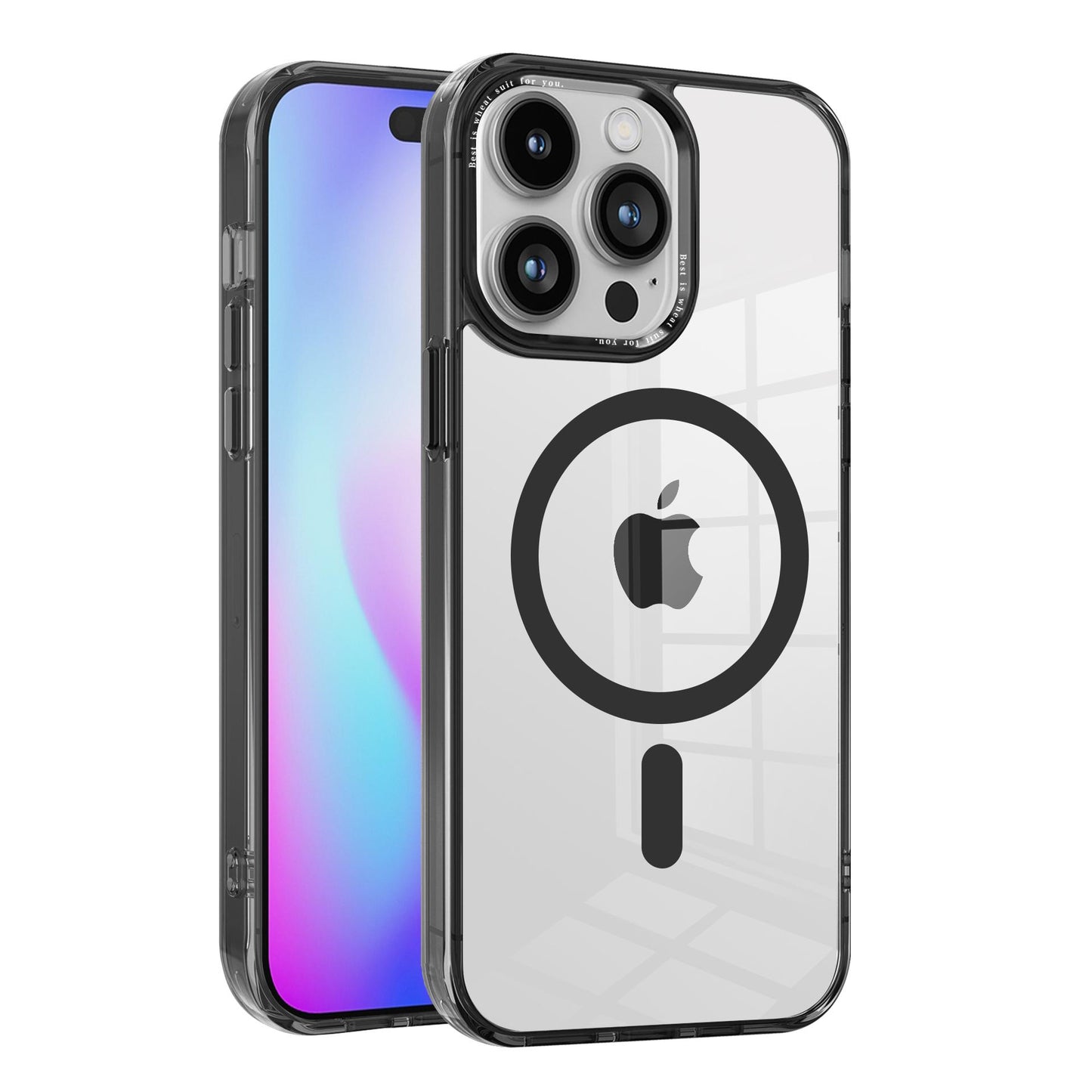 For iPhone 16 15 14 13 12 Plus Pro Max Case, Compatible with MagSafe, All Inclusive Protection, Clear Magnetic Phone Case
