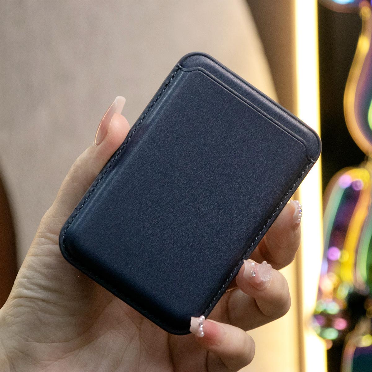 For Magsafe Magnetic Leather Slot Card Holder Wallet Case For iPhone 16 15 14 Pro Max 13 12 For Samsung S24 S23 Ultra Accessories