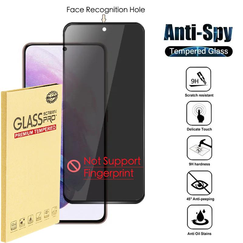 3D Privacy Full Cover Glass Screen Protector Tempered Films For Samsung S24 S23 S21 Ultra S20 Plus Note 20 Ultra S22 Ultra 5G Note10 S10 A05 A14 A15 A25 A34 A35 A54 A55 A73