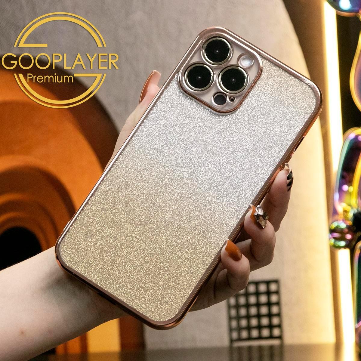 For iPhone 16 15 14 13 Pro Max Phone Case, Clear Gradient Glitter TPU Luxury Plating Slim Soft Full Cover