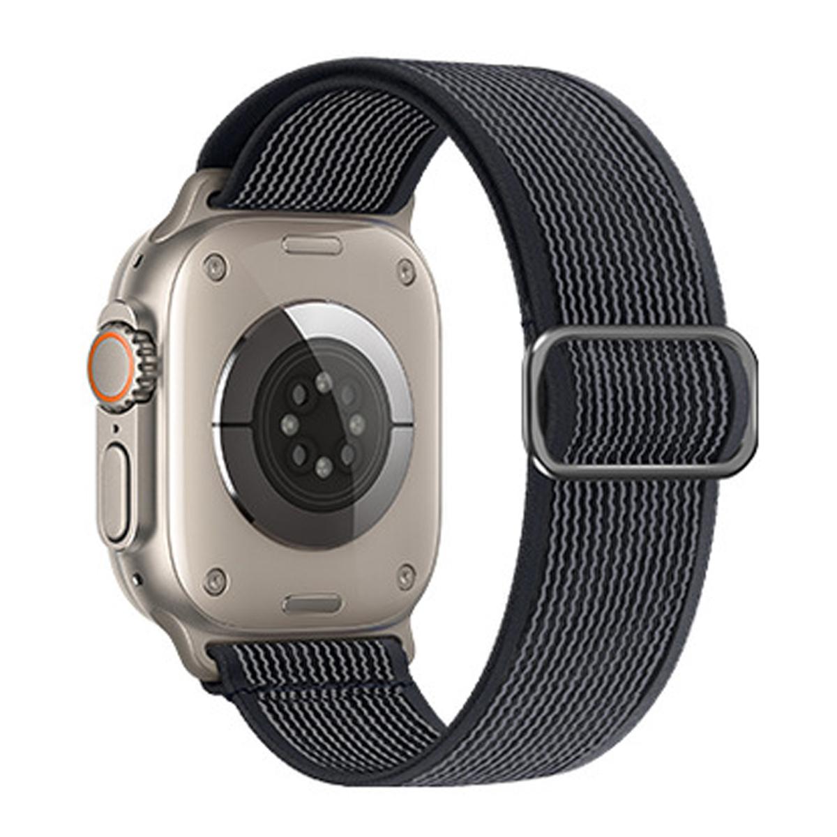 Nylon Woven Elastic Band for Apple Watch 44mm Band 45 42 38 41 Ultra 49mm Link Bracelet for IWatch Series 9 8 7 6 SE 5 4