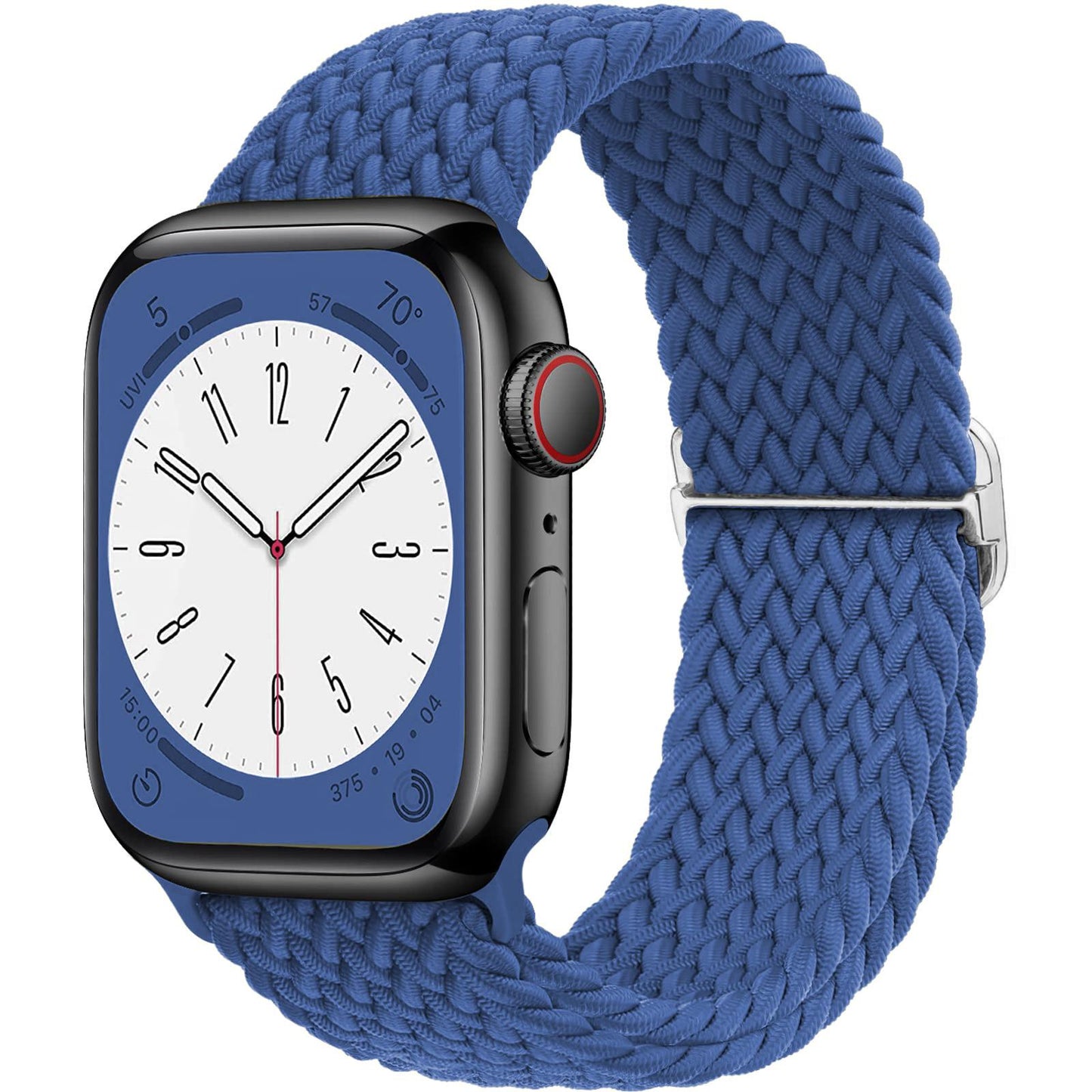 Boucle solo tressée pour bracelet de montre Apple 44 mm 40 mm 49 mm 45 mm 41 mm 38 mm Bracelet en nylon élastique iWatch série 8 3 se 6 7 Ultra