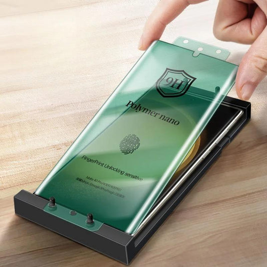 1pc/2pcs HD/Matte Full Coverage Fingerprint Unlock Anti-Broken Ceramic Soft Film For Samsung S25 S24 S23 S22 S21 S20 S10 S9 S8 Note20 10 Screen Protector with Free Installation Tool