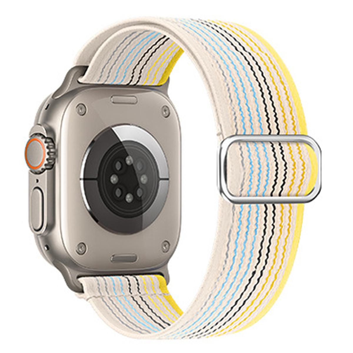 Nylon Woven Elastic Band for Apple Watch 44mm Band 45 42 38 41 Ultra 49mm Link Bracelet for IWatch Series 9 8 7 6 SE 5 4