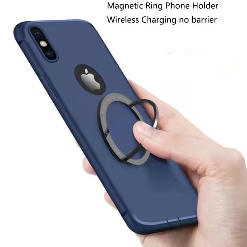 Alloy Build-In Magnet Ring Phone Holder Mag Safe Kickstand Design for iPhone 16 15 14 13 12 & Universal Smart Phones
