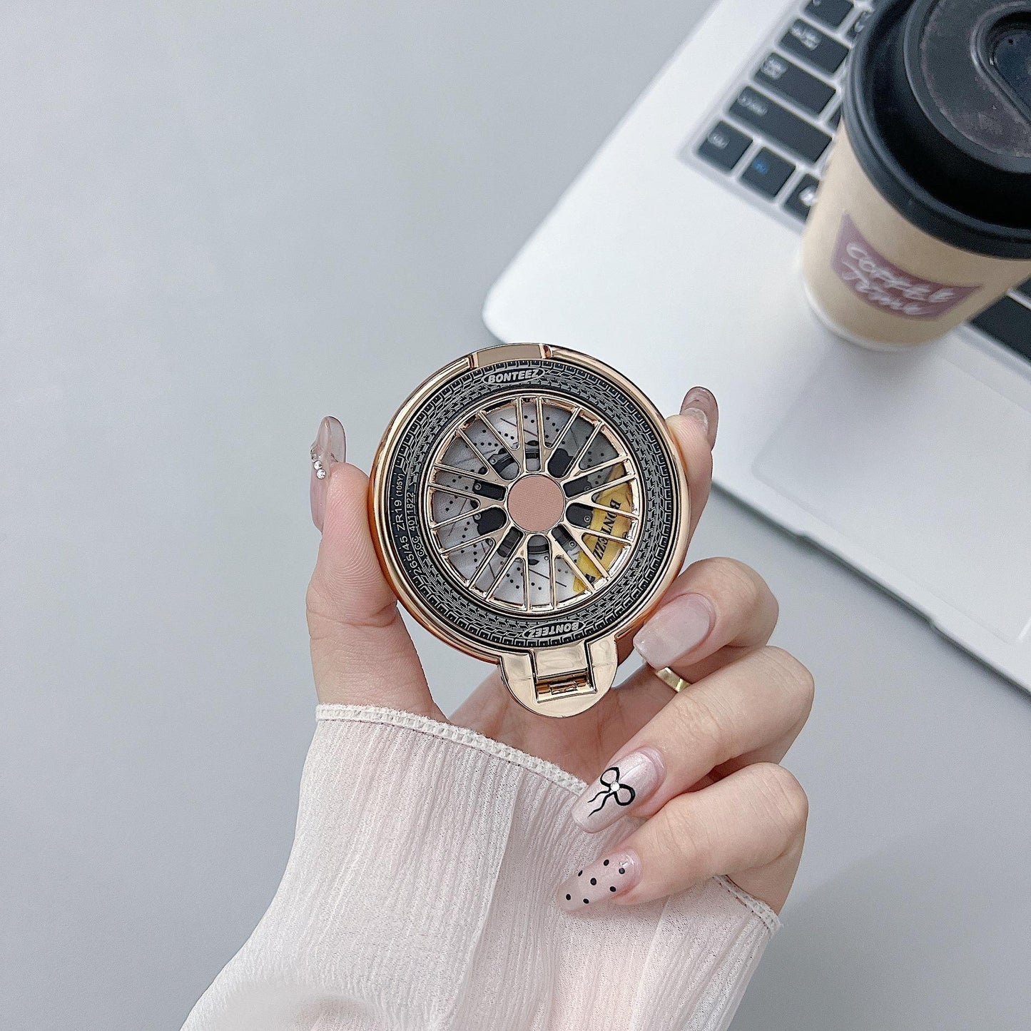 Luxury Multi-color Spinning Magnetic 360 Degree Rotation Kickstand for iPhone Smart Phone Back Rotating Sticker Socket Bracket For Magsafe Phone Accessories