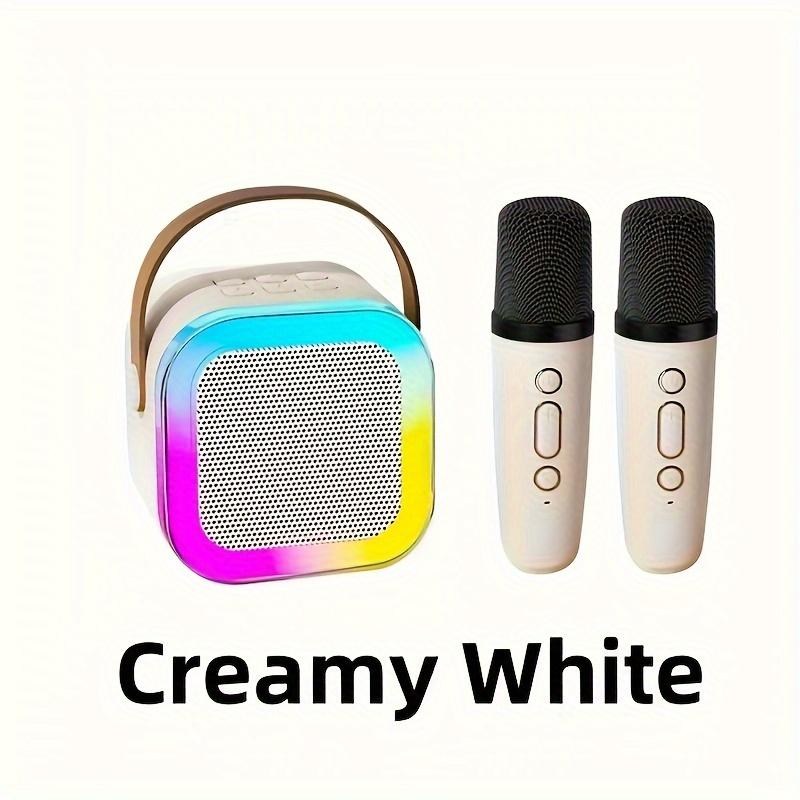 Portable Handheld Karaoke Mic Speaker Machine - Wireless, Rechargeable, Dual Power Mode, Mono Audio, Button Control, 36V, Lithium-Polymer Battery - Perfect for Adults Home Party, Birthday, K12