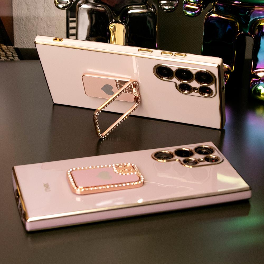 Plating Mini Phone Popstand Phone Case For Samsung S24 S23 S22 S21 FE Plus Ultra Note 20