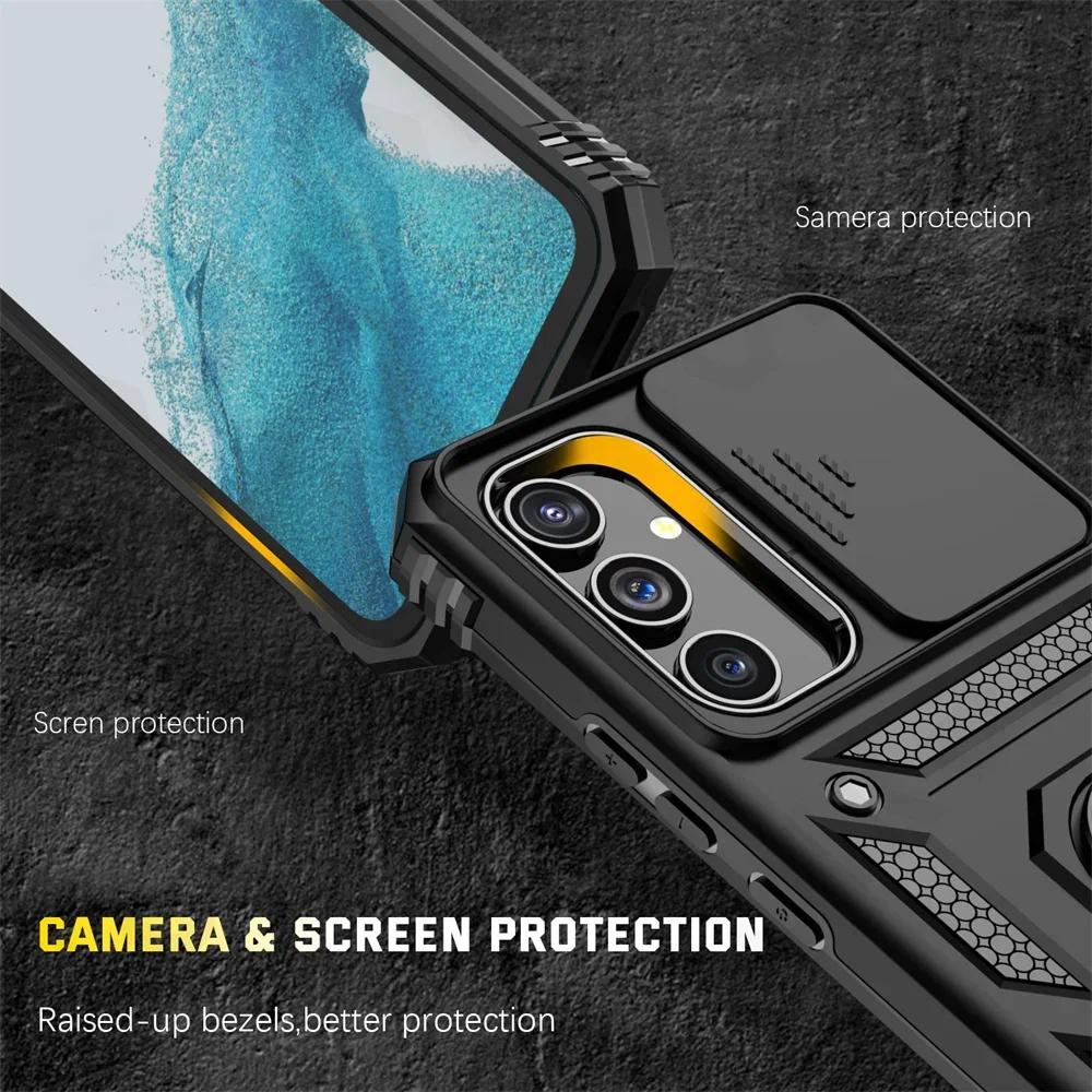 Heavy Duty Protection Magnetic Kickstand Case For Samsung Galaxy A54 A34  A14 S23 S22 S21 Ultra Plus FE Kickstand with Camera Protection Rugged Military-Grade Drop Cover
