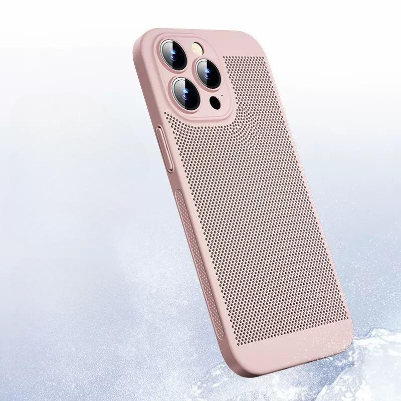 For iPhone 16 15 14 13 Pro Max Phone Case, Ultrathin Cooling PC Luxury Built-in Camera Protector Heat Dissipation Hard Full Cover