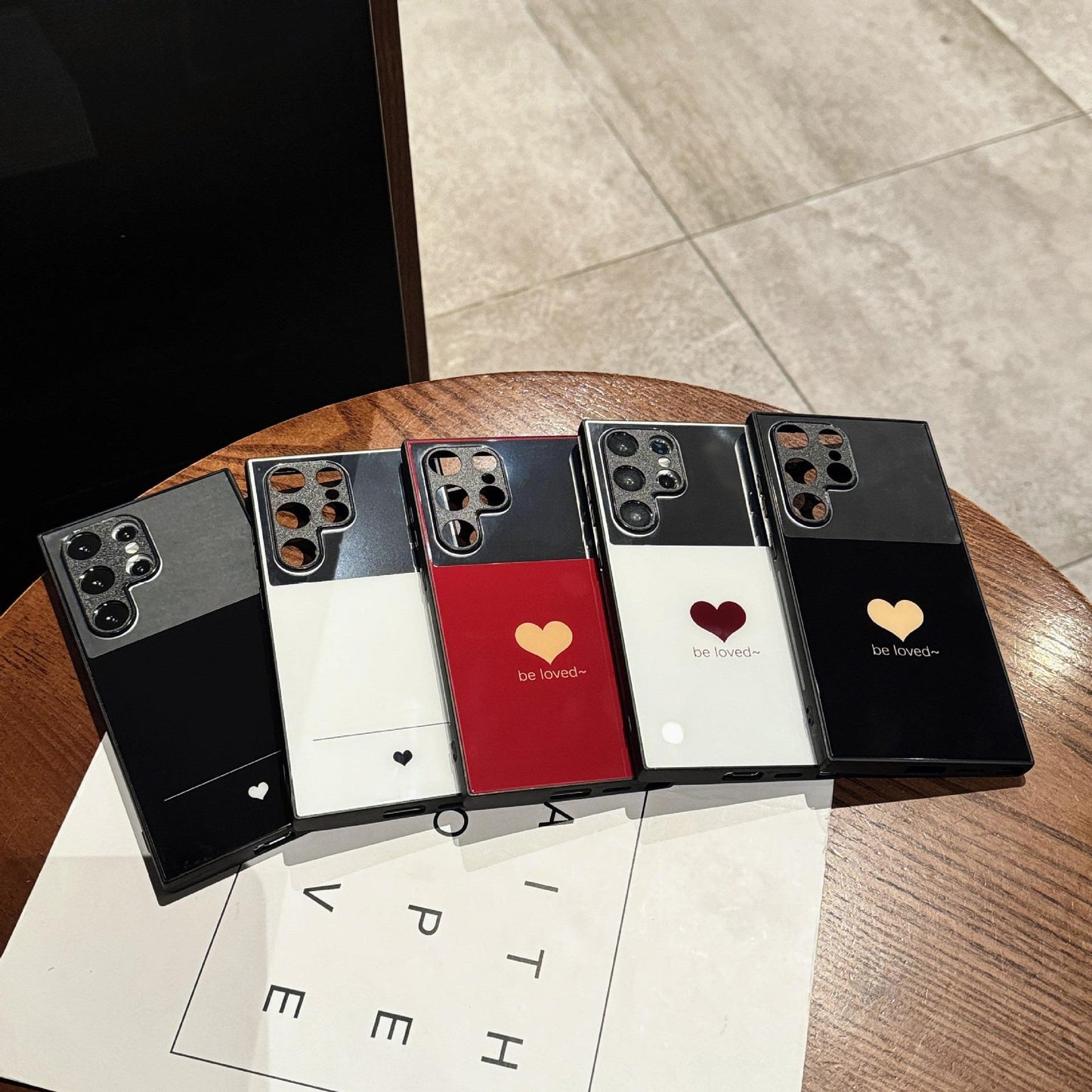 For Samsung S25Ultra S25 S24 S23 S22 S21 Phone Case, Luxury Glitter Mirror Love Heart Plating Acrylic, Camera Protection Hard Full Cover