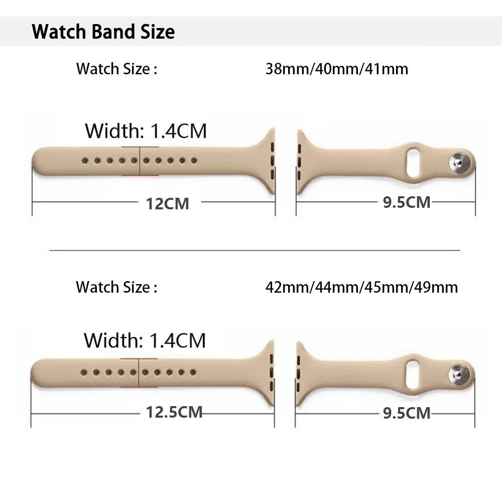 Silicone Sport Strap For Apple Watch Band 44mm 40mm 45mm 49mm 41mm 38mm bracelet iwatch series 9 7 6 5 4 se 8 ultra 2