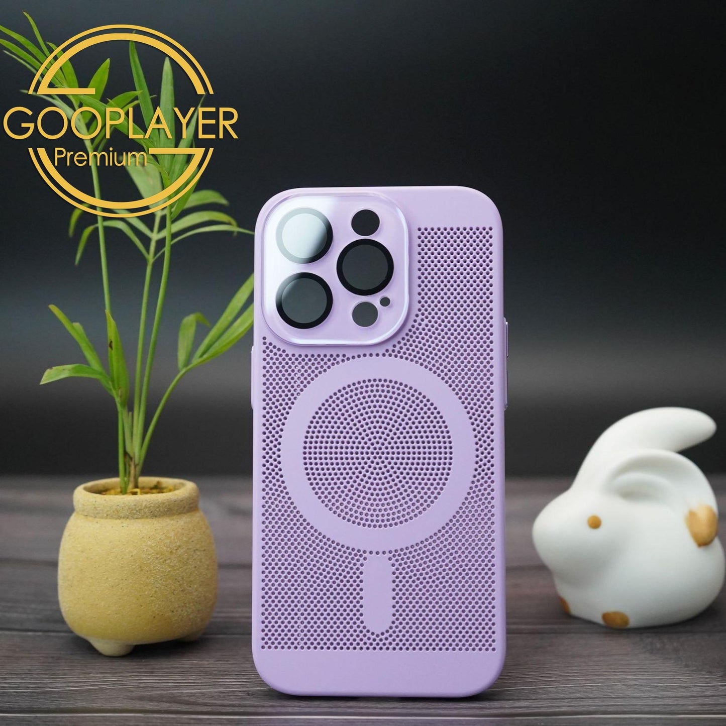 For iPhone 16 15 14 13 Pro Max Phone Case, Thin Magnetic Cooling PC Luxury Built-in Camera Protector For Magsafe Heat Dissipation Hard Full Cover