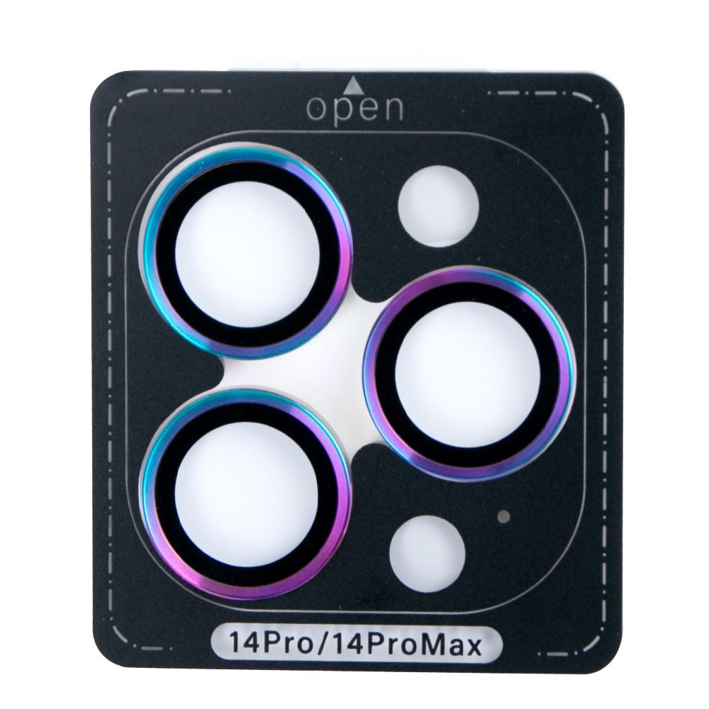 CD Grain Metal Ring Tempered Glass Camera Lens Protective Cap For iPhone 16 15 14 13 12