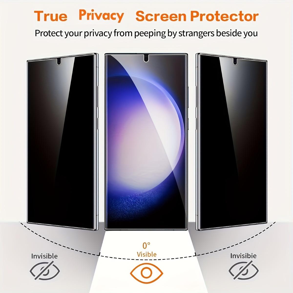 3pcs Anti-Privacy Hydrogel Film For Samsung Galaxy S24 S23 S22 Ultra 23 FE Plus Full Coverage Hydrogel Film Soft Screen Protector, Anti-Scratch And Anti-Fingerprint (Non-Tempered Glass)