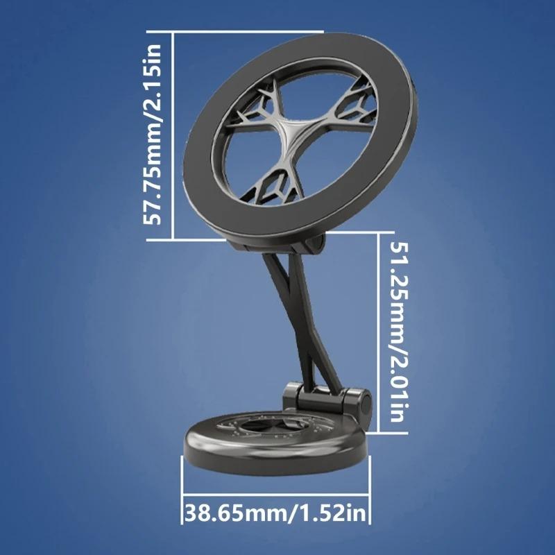 All Metal Strong Magnetic Car Phone Holder for iPhone 16 15 14 13 12 Cellphone Holder 360 Degree Rotating Car Dashboard Mounted Phone Stand