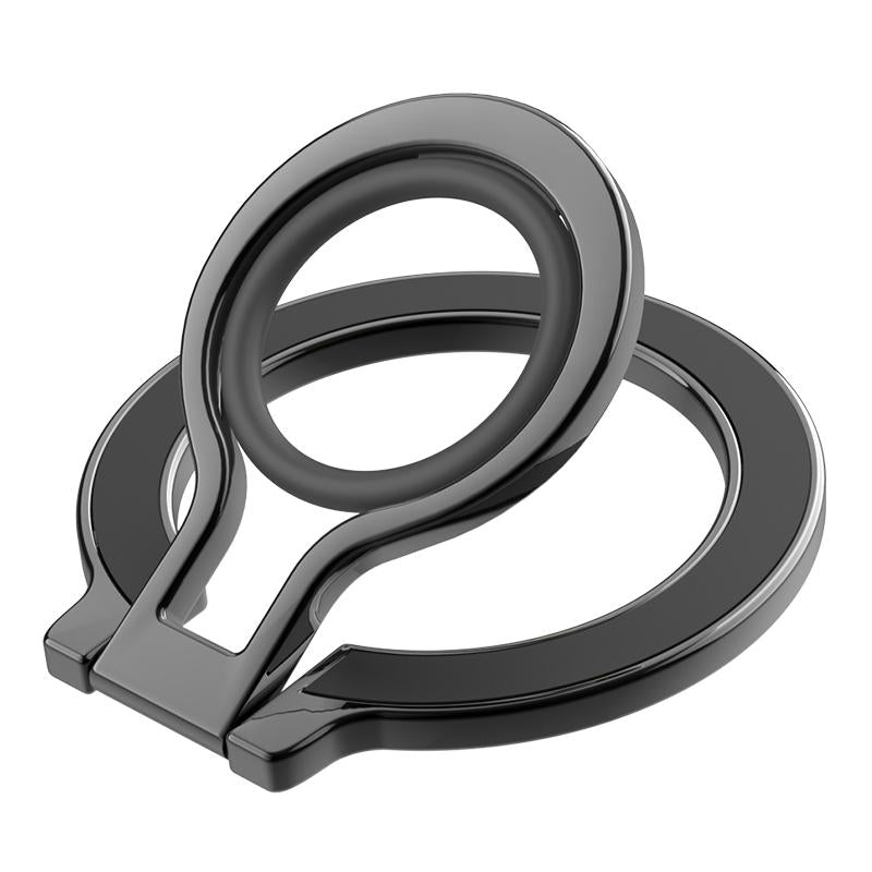360 Degree Rotation Magnetic Finger Ring Phone Holder Classy Multi-angle Damping Fold Soft Silicone Ring Vertical / Horizontal Kickstand, for iPhone 16 15 14 13 12 for Samsung S25 S24 S23