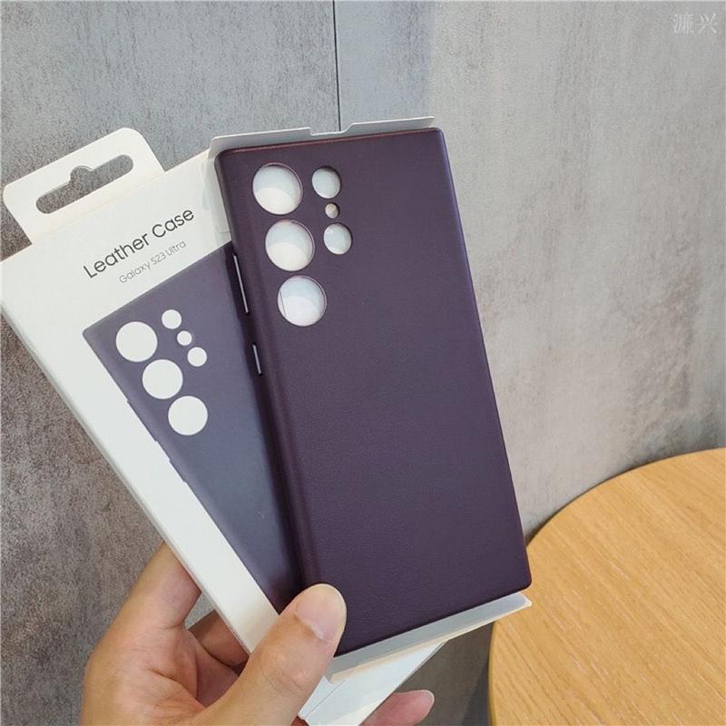 Leather Phone Case For Samsung S24Ultra S24Plus S24 S23Ultra S22Ultra Full Protective Shockproof Back Cover For Galaxy S24 S23 Ultra 5G