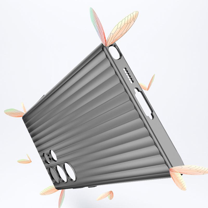 Corrugated Patter Matte Clear Ultra-thin Light Hard Slim Polycarbonate Transparent Phone Case with Bumper Strip for Samsung S25Ultra S25 S24 S23 Full Cover