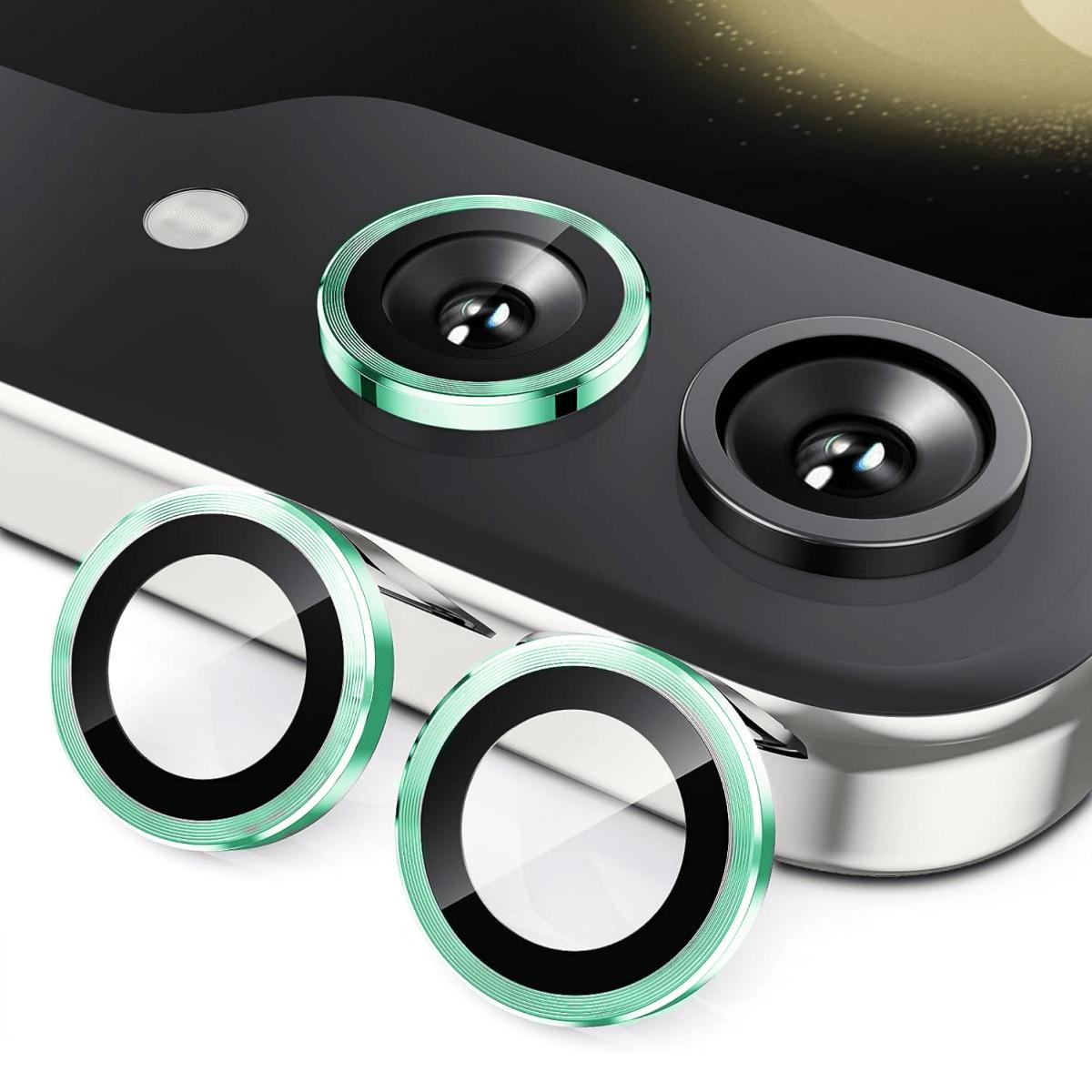 Metal Camera Lens Protector For Samsung Galaxy Z Flip 5 Anti Scratch 9H Tempered Glass With Metal Ring Lens Cover For Galaxy Z Flip5