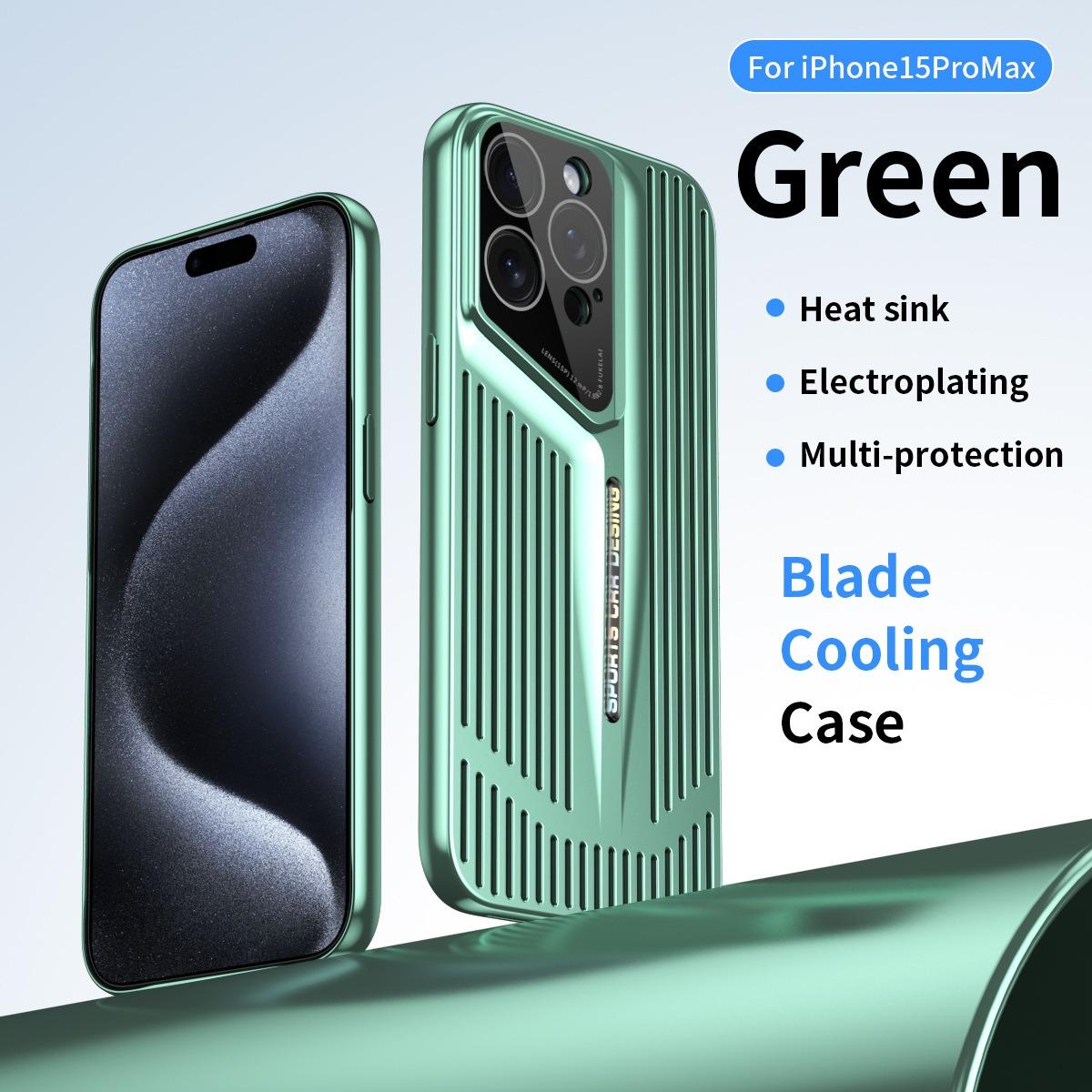 Premium Cooling PC Blade Point Len Protector Shockproof Phone Case For iPhone 16ProMax 15 14 13 12 11 Hard Full Cover