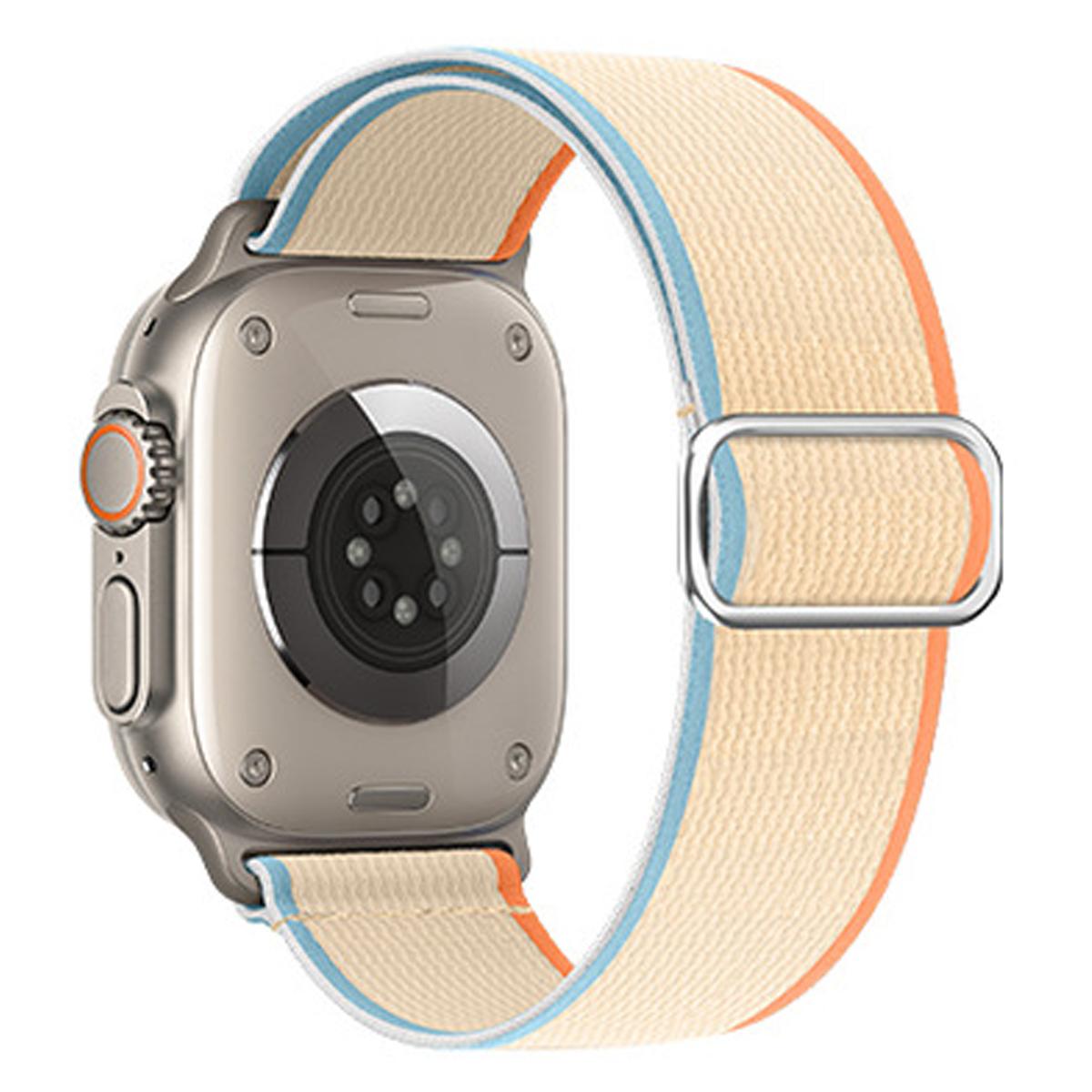 Nylon Woven Elastic Band for Apple Watch 44mm Band 45 42 38 41 Ultra 49mm Link Bracelet for IWatch Series 9 8 7 6 SE 5 4