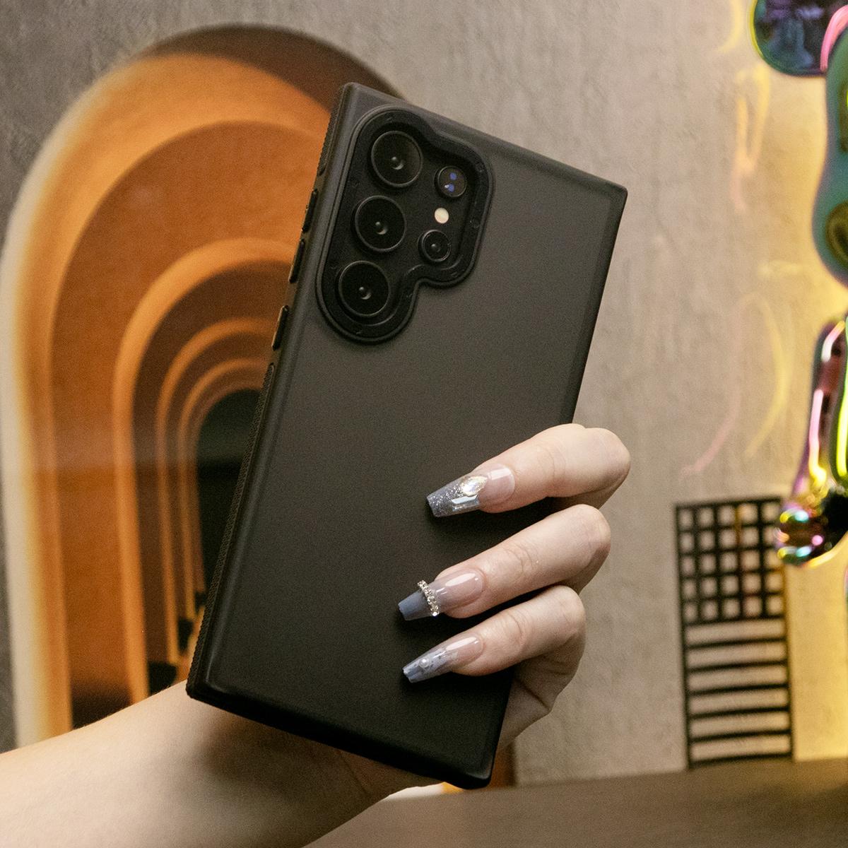For Samsung S25Ultra S25 S24 S23FE A15 A14 A25 A24 A34 A35 A54 A55 Phone Case, Metal Camera Protection, Elegant Matte Case Shockproof Bumper Hard Full Cover