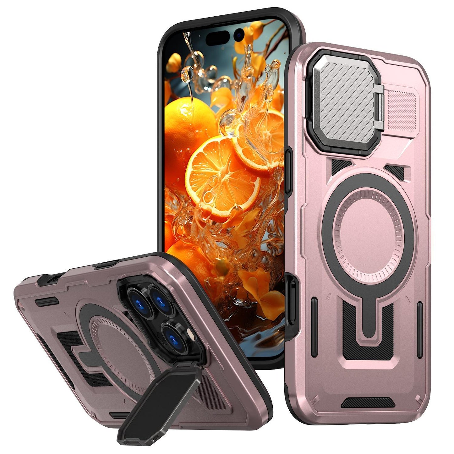 Anti-Dust Matte Anti-Fall Heavy Duty Protection Shockproof Strong Magnetic Phone Case With Camera Kickstand for iPhone 16ProMax 16 15 14 13 12 11 XR Bumper Hard Full Cover