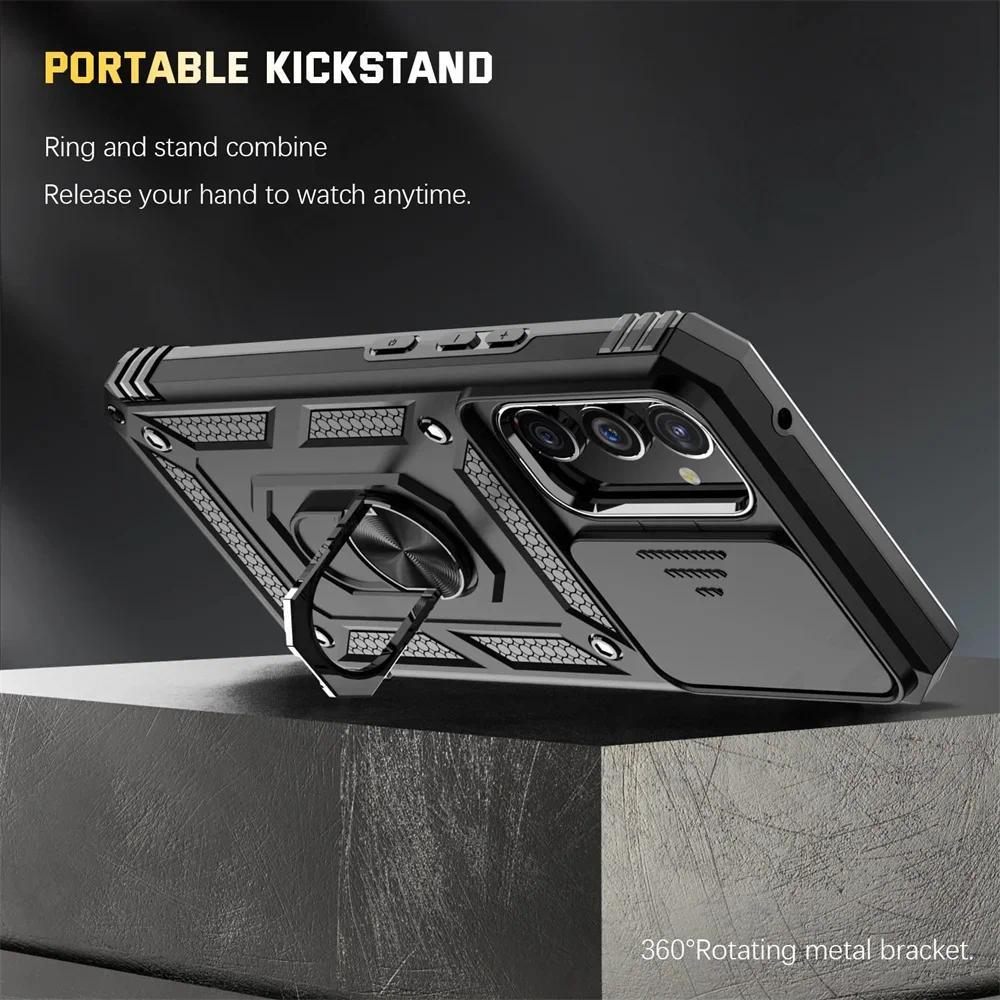 Heavy Duty Protection Magnetic Kickstand Case For Samsung Galaxy A54 A34  A14 S23 S22 S21 Ultra Plus FE Kickstand with Camera Protection Rugged Military-Grade Drop Cover
