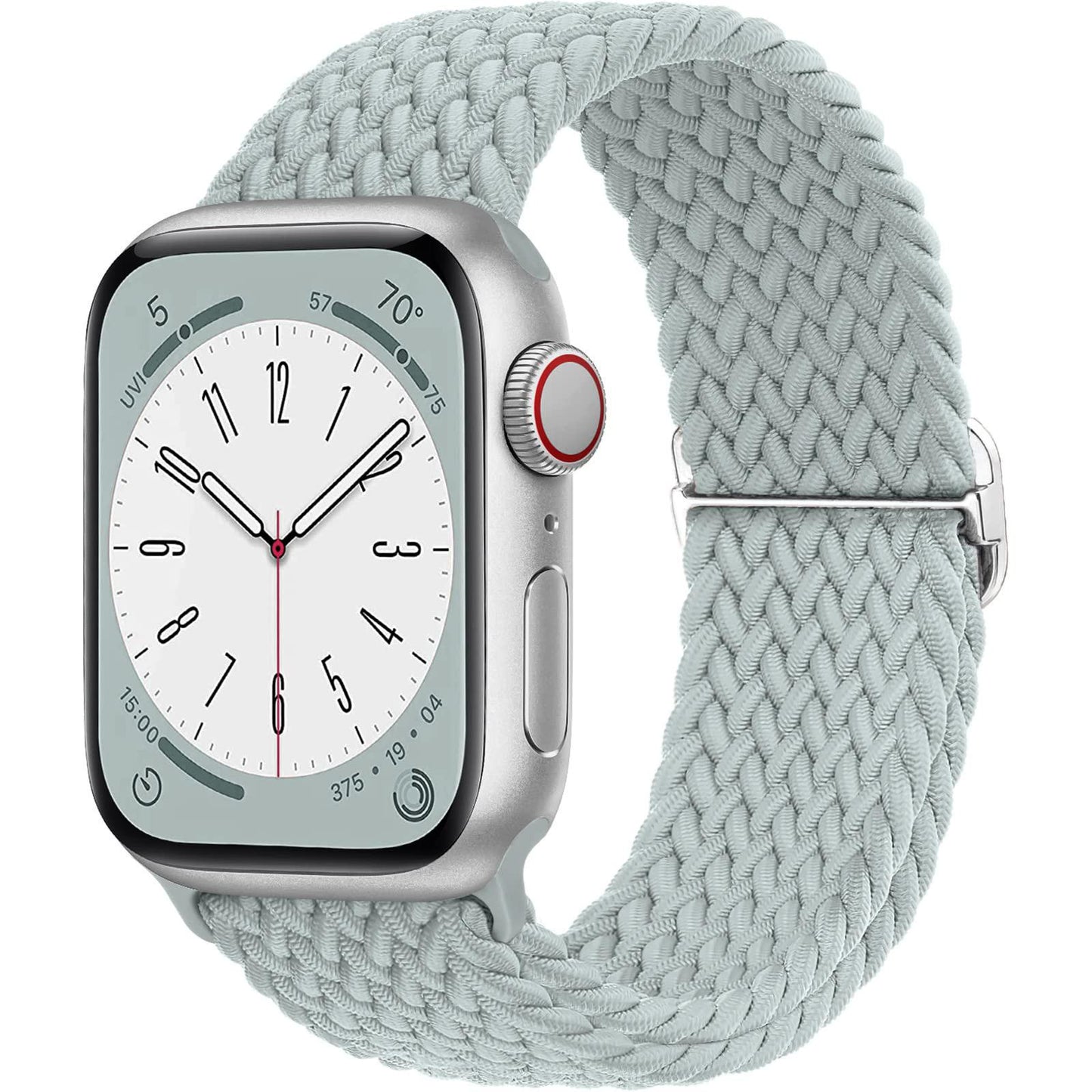 Boucle solo tressée pour bracelet de montre Apple 44 mm 40 mm 49 mm 45 mm 41 mm 38 mm Bracelet en nylon élastique iWatch série 8 3 se 6 7 Ultra