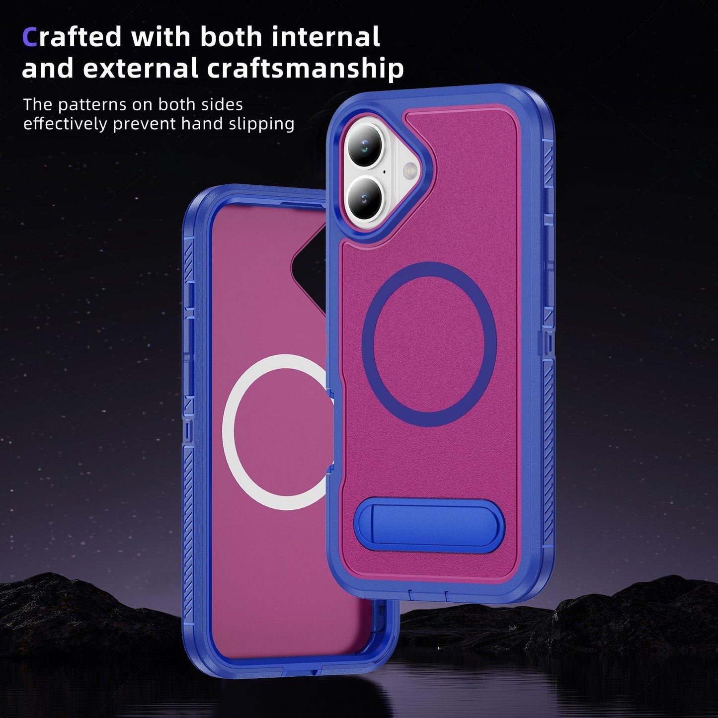 Anti-Dust Matte Anti-Fall Heavy Duty Protection Shockproof Strong Magnetic Phone Case With Kickstand for iPhone 16ProMax 16 15 14 13 12 11 XR Bumper Hard Full Cover